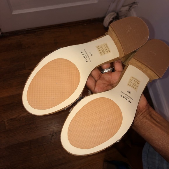 Jonak Paris Suede Snakeskin Block Heels - Picture 3 of 4